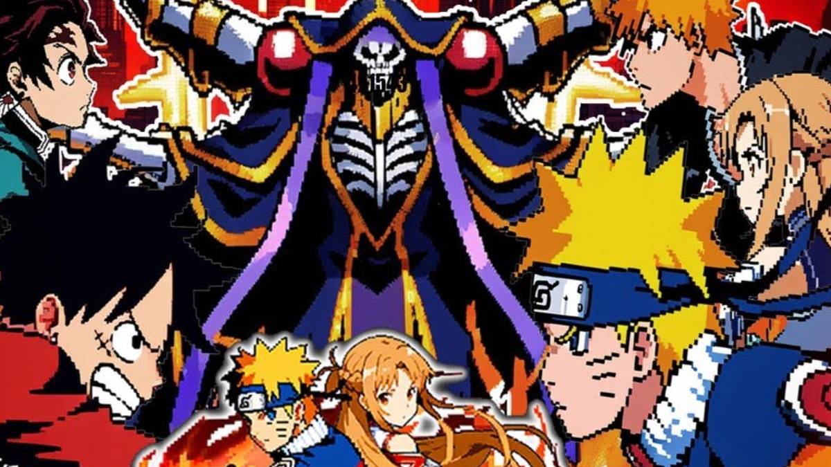 Pixel Allstar codes cover with naruto luffy ainz oul gool ichigo and other anime characters